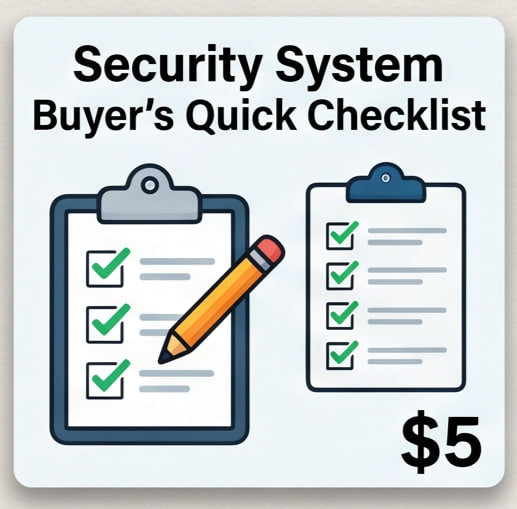 Security System Buyer’s Quick Checklist