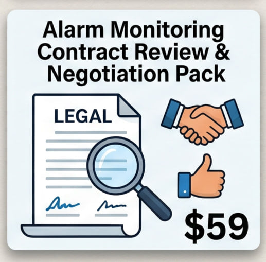 Alarm Monitoring Contract Review & Negotiation Pack